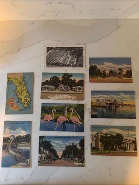 Vintage Florida Postcard Lot of 9
